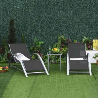 Reclining Patio Loungers With Table Sets Image