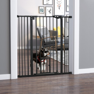 Hardware-Mounted Dog Gates With Cat Flap Image