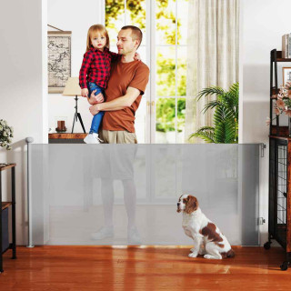Hardware-Mounted Retractable Dog Gates Image