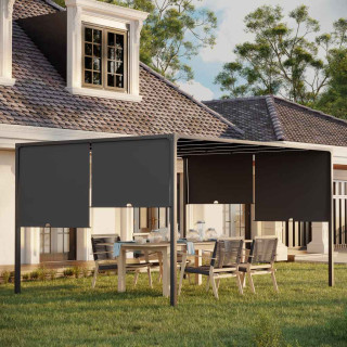 Aluminium Retractable Pergolas LED Lights Image