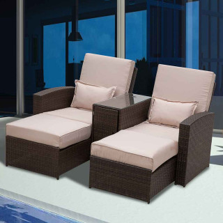 Reclining Patio Sun Lounger Sets Image